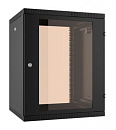 Шкаф коммутационный NT WALLBOX 9-63 B (084690) настенный 9U 600x350мм пер.дв.стекл направл.под закл.гайки 155кг черный 300мм 15кг 475мм IP20 сталь