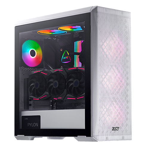 Корпус XPG DEFENDER WHITE [DEFENDER-WHCWW] (Midi-Tower, белый, TG, 120mm fan*3)