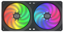 2 Кулера для корпуса 1 Ватт Cooler Master MASTERFAN SF240R ARGB, 2x120mm, 4-Pin (PWM), ARGB, 2 pcs + ARGB LED Controller