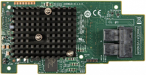 Контроллер Intel Celeron Плата контроллера RAID-массива Intel Integrated RAID Module RMS3JC080, SAS-3. 12-Gbit/s 8 int ports, mezzanine card with I/O Controller (IOC)