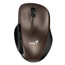 Мышь беспроводная Genius Ergo 8200S Chocolate. Полноразмерная, эргономичная, бесшумная, 5 кнопок. DPI 1200. Сенсор Blue Eye. Частота 2.4 GHz. Цвет - к