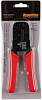 Инструмент обжимной Hyperline HT-568 для RJ-45/RJ-12 (упак:1шт) черный/красный