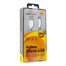 Cablexpert Кабель USB 2.0 CC-G-mUSB02S-1.8M	 AM/microB, серия Gold, длина 1.8м, серебро, блистер