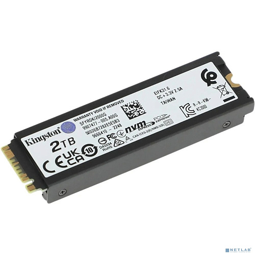 Kingston SSD Fury Renegade, 2000GB, M.2 22x80mm, NVMe, PCIe 4.0 x4, 3D TLC, SFYRDK/2000G