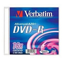 Verbatim Диски DVD-R Verbatim 16-x, 4.7 Gb, (Slim Case) [43547] (отпускать поштучно)