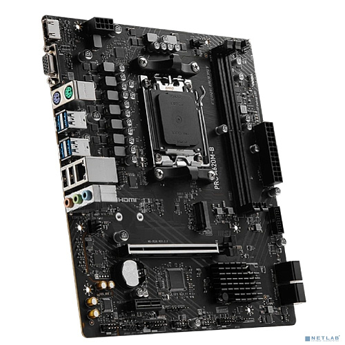 MSI PRO A620M-B A620, AM5, 2*DDR5, 1*PCIEx16, 1*PCIEx1, 1*M.2, 6*USB3.2Gen1, 6*USB2.0, 4*SATA3.0, 2.5G, VGA, HDMI, M-ATX, RTL