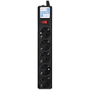 PowerCube Фильтр-удлинитель 3.0м, 5 розеток,10А (SPG5-С3), черный графит