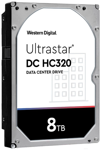 жесткий диск wd western digital ultrastar dc hc320 hdd 3.5" sata 8tb, 7200rpm, 256mb buffer, 512e (0b36404 hgst), 1 year