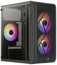 Блок питания AEROCOOL Cs-107-A-BK-v2 (mATX, без БП, Window, USB3.0 x1, USB2.0 x1, 12cm FRGB fans x3)