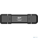 Накопитель SSD Silicon Power USB-C 250GB SP250GBUC3S72V1K DS72 1.8" черный USB-A