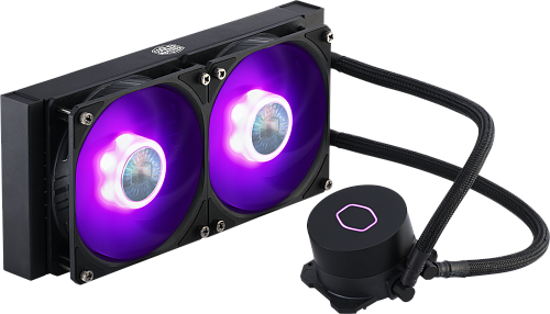 Система охлаждения/ Cooler Master MasterLiquid ML240L V2 RGB (210W, 240mm, RGB, fans: 2x120mm/62CFM/27dBa/1800rpm, 1700/1200/115X/2066/2011-V3/2011