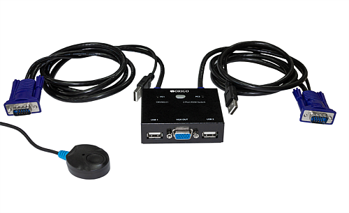 Переключатель ORIGO 2-портовый KVM-переключатель с портами VGA и USB