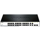 Коммутатор D-Link SMB D-Link DES-1210-28/ME_RFB/B2 Восстановленный в производственных условиях управляемый 2 уровня с 24 портами 10/100Base-TX, 2 портами 100/100