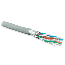 Hyperline UFTP4-C6-S23-IN-LSZH-GY-500 (STP4-C6-SOLID-INDOOR-LSZH-500) (500 м) Кабель витая пара, экранир. U/FTP, кат. 6, 4 пары (23 AWG), одножил. (so
