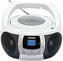 Аудиомагнитола Telefunken TF-CSRP3498B белый/черный 3Вт/CD/CDRW/MP3/FM(dig)/USB/BT