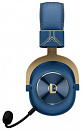 Наушники с микрофоном Logitech G PRO X LOL Wired Gaming Headset синий/золотистый 2м мониторные USB нашейный держатель (981-001106)