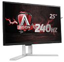 24,5" AOC AGON AG251FZ 1920x1080@240Hz TN LED 16:9 1ms VGA DVI 2*HDMI DP 4xUSB3.0 50M:1 1000:1 170/160 400cd HAS Pivot Tilt Swivel Speakers Black-Red