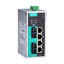 Коммутатор 4 x 10/100BaseTX, 2 x 100BaseFX (одномодовое оптоволокно) с функцией Power Over Ethernet (PoE), с расширенным диапазоном температур