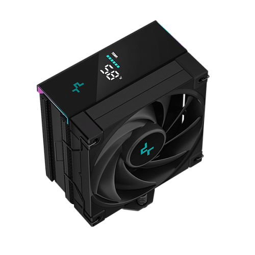 Кулер для процессора DEEPCOOL AK400 DIGITAL LGA1700/1200/115X/AM5/AM4 (18шт/кор, TDP 220W, PWM, Fan 120mm, 4 тепл. трубки, черный) RET