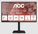 Монитор AOC 27" Q27E4U, 16:9, IPS, QHD, 4ms, 350cd, 120Hz, HDMI, DP, USB, SPK, HAS
