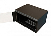 Шкаф коммутационный WRline (WR-TW-0966-GP-RAL9004) настенный 9U 600x600мм пер.дв.стекл 2 бок.пан. направл.под винты 60кг черный 500мм 500мм IP20 сталь