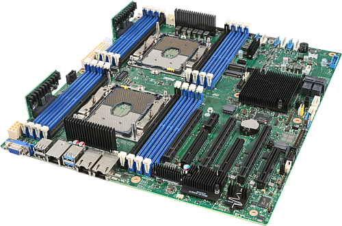 Серверная системная плата Intel® Server Board S2600STBR 2 x Intel® Xeon® SP 2nd Gen (205 Wt) /16 x DDR4 ECC RDIMM/LRDIMM 2133/2400/2666/2933 / 3 x