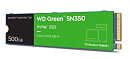 Накопитель WD SSD Green SN350 NVMe, 500GB, M.2(22x80mm), NVMe, PCIe 3.0 x4, 3D TLC, WDS500G2G0C