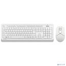 Клавиатура + мышь A4Tech Fstyler FG1012 клав:белый мышь:белый USB беспроводная Multimedia [1599042]
