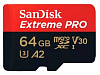 micro securedigital 64gb sandisk extreme pro microsd uh for 4k video on smartphones, action cams & drones 200mb/s read, 90mb/s write, lifetime warrant