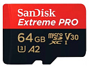 Micro SecureDigital 64GB SanDisk Extreme Pro microSD UH for 4K Video on Smartphones, Action Cams & Drones 200MB/s Read, 90MB/s Write, Lifetime Warrant