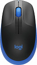 Мышь Logitech M190 черный/синий оптическая (1000dpi) беспроводная USB (2but)