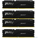 Память оперативная/ Kingston 128GB 5600MT/s DDR5 CL40 DIMM (Kit of 4) FURY Beast Black XMP