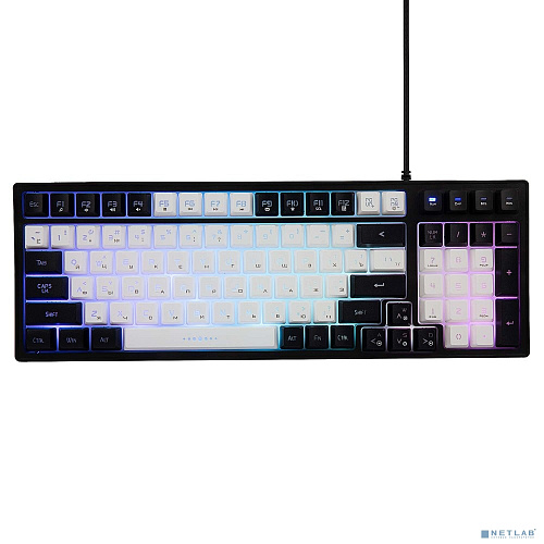 Игровая клавиатура HIPER GKEY-1000 Venom, черно - белая