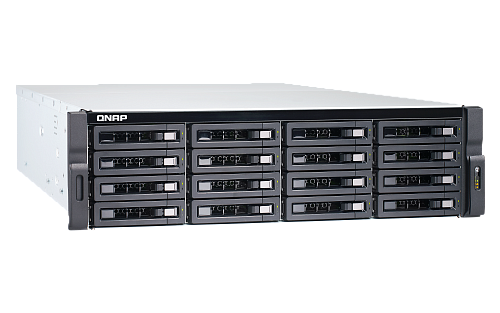 Сетевое хранилище без дисков SMB QNAP TVS-1672XU-RP-i3-8G 16-Bay NAS, Intel Core i3-8100 4-core 3.6 GHz Processor, 8 GB UDIMM DDR4 (2 x 4GB), 16x