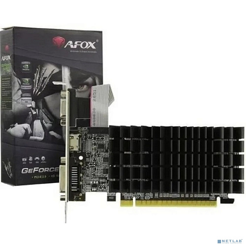 Видеокарта AFOX Geforce G210 LP 1GB, DDR3 64-bit, VGA/DVI/HDMI Fan (AF210-1024D3L5) RTL
