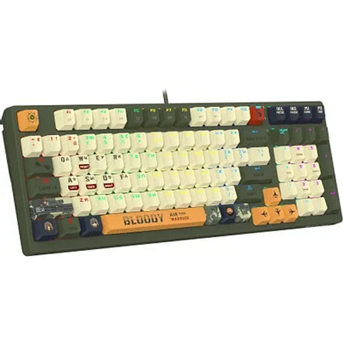 Клавиатура проводная A4Tech Bloody S98 Aviator green (механическая, USB, for gamer, LED) (S98 AVIATOR)