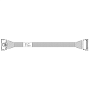 Кабель Amphenol RMC74-7038 Cable MCIO x8 74P (прямой) -TO- MCIO x8 74P (прямой) , 85 Ohm, L:80cm
