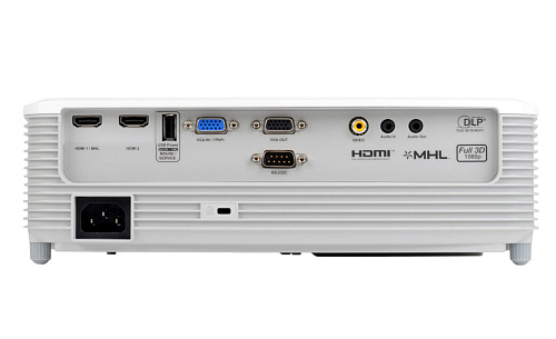 Проектор Optoma W400 DLP, WXGA (1280*800), 4000 ANSI Lm, 22000:1; TR 1.55 - 1.73:1; HDMI x2; MHL; VGA IN; Composite; Audio IN 3,5mm; VGA Out; Audio Ou