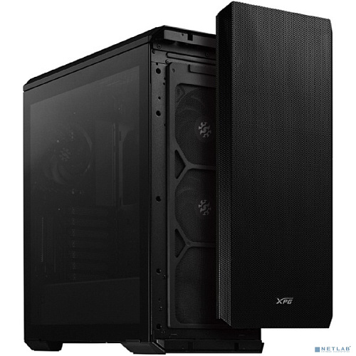 XPG DEFENDER BLACK (DEFENDER-BKCWW) (Midi-Tower, черный, TG, 120mm fan*3)