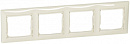 Рамка Legrand Valena 774354 накладная 4x горизонтальный монтаж поликарбонат слоновая кость