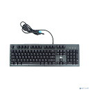 Клавиатура игровая Gembird KB-G550L {USB, бирюзовый металлик, переключатели Outemu Blue, 104 клавиши, подсветка 7 цветов 20 режимов, FN, кабель тканев