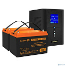 Exegate EX296805RUS Комплект ИБП EX295987RUS + батарея 100Ач EX285656RUS 2шт (инвертор, синус, для котла) SineTower SZ-1000.LCD.AVR.2SH.1C13.USB <1000
