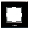 Рамка Panasonic Karre Plus WKTF08013GB-RU декоративная 1x стекло черный (упак.:1шт)