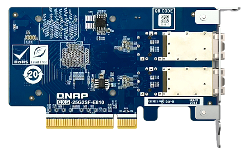 QNAP Expansion Card QXG-25G2SF-E810 PCIe Gen4 x8, 2x25GbE(SFP28)