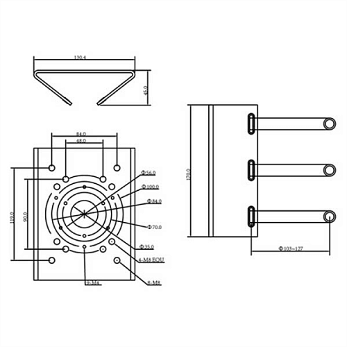 Крепление на столб DAHUA DH-PFA150, Junction Box