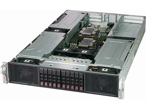 Сервер SUPERMICRO SuperServer 2U 2029GP-TR noCPU(2)2nd Gen Xeon Scalable/TDP 70-205W/ no DIMM(16)/ SATARAID HDD(8)SFF/ supporting up to 6 GPUs/ 2x2000W
