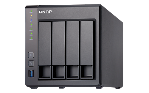 Сетевое хранилище без дисков SMB QNAP TS-431X-8G NAS, 4 Hot-Swap tray w/o HDD. Dualcore CPU AL-212 1.7GHz, 8GB DDR3 (1x8GB), 1x10G SFP+ LAN, 2xGbE,