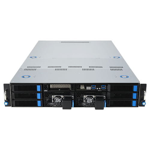 Серверная платформа ASUS ESC4000A-E12-SKU1, 2U GPU, 1 x SP5 LGA6096 EPYC 9004 (400W), 12DIMM DDR5, 2 x 2.5" SATA/SAS*/NVMe + 2 x 3.5" SATA/SAS*/NVMe +