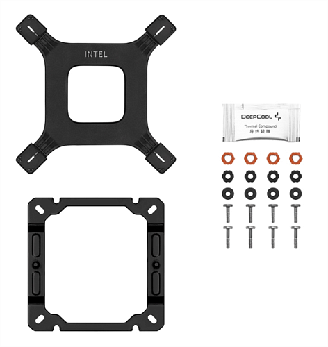 Кулер для процессора DEEPCOOL AG500 DIGITAL ARGB LGA1700/1200/115X/AM5/AM4 (9шт/кор, TDP 240W, PWM, ARGB Fan 120mm, 5 тепл. трубок) RET