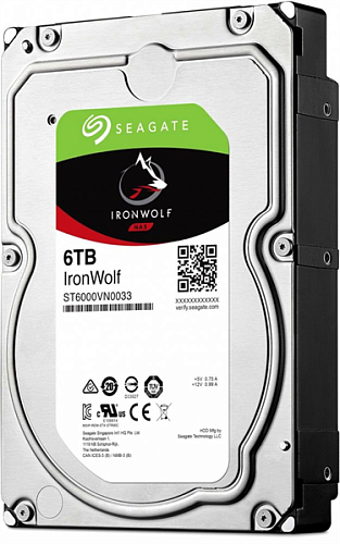 жесткий диск seagate hdd sata-iii 6000gb, st6000vn0033, ironwolf guardian nas, 7200 rpm, 256mb buffer (аналог st6000vn0041)